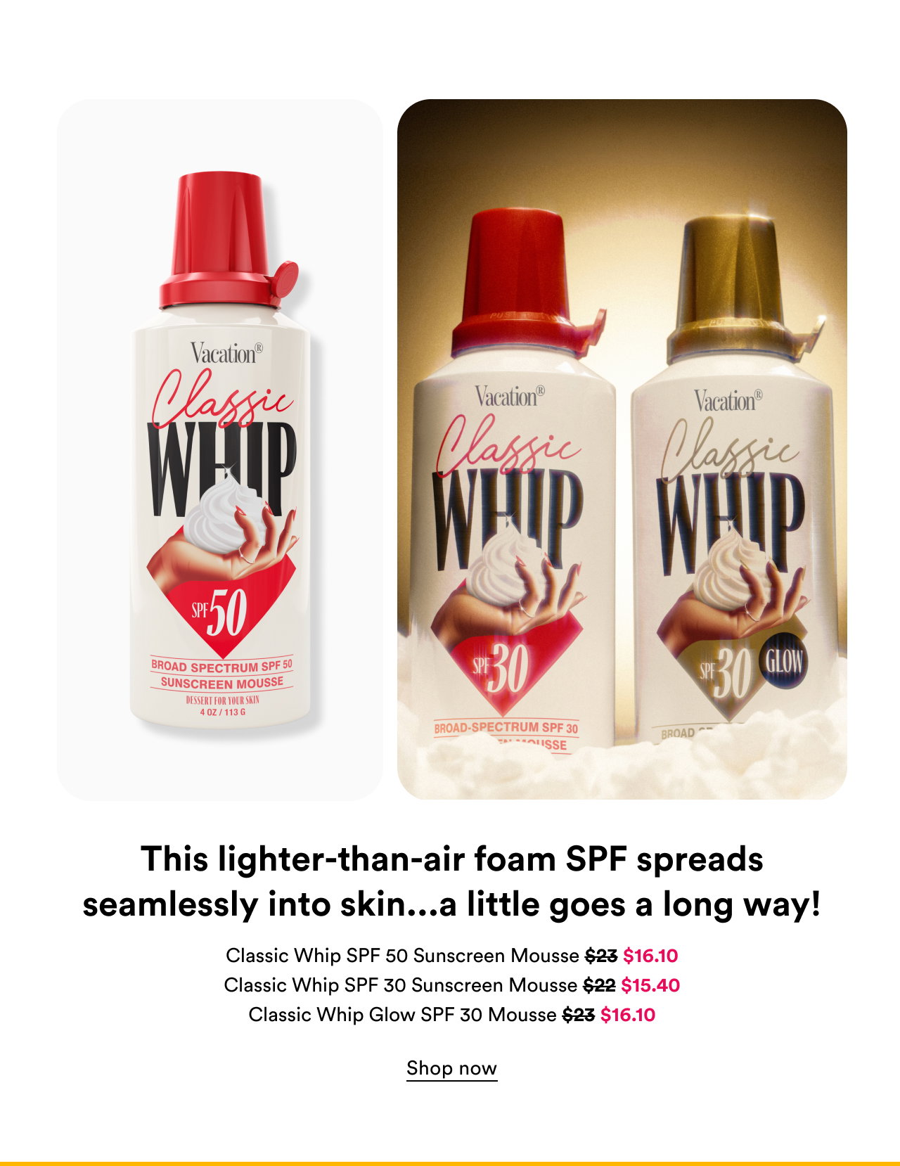 This lighter-than-air foam SPF spreads seamlessly into skin | Shop now 