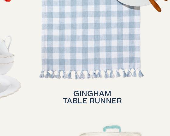 Gingham Table Runner