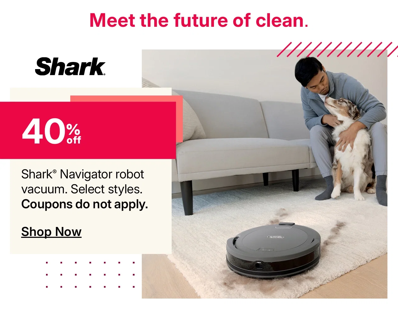 40% off shark navigator robot vacuum