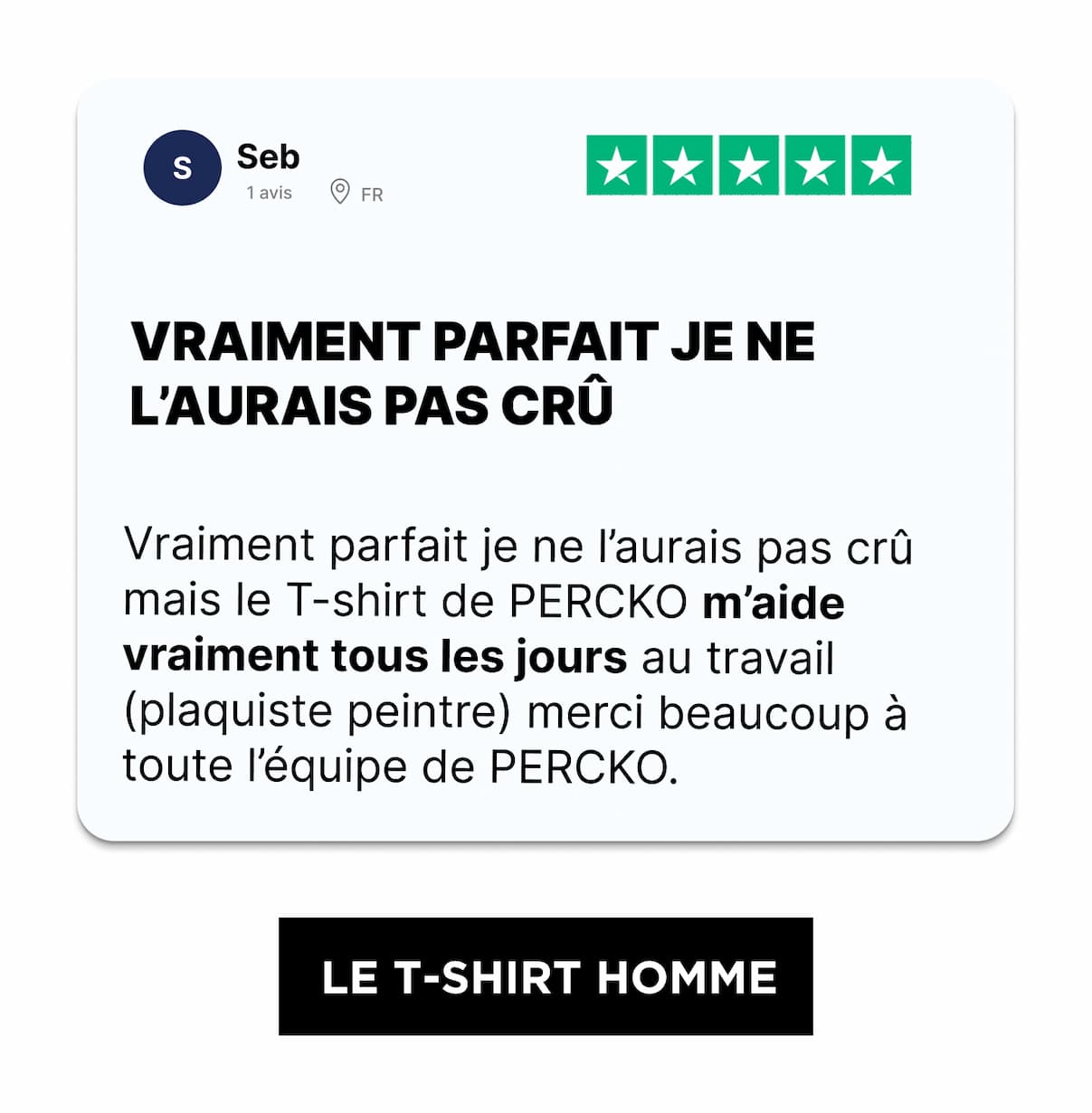 Avis sur le T-shirt homme