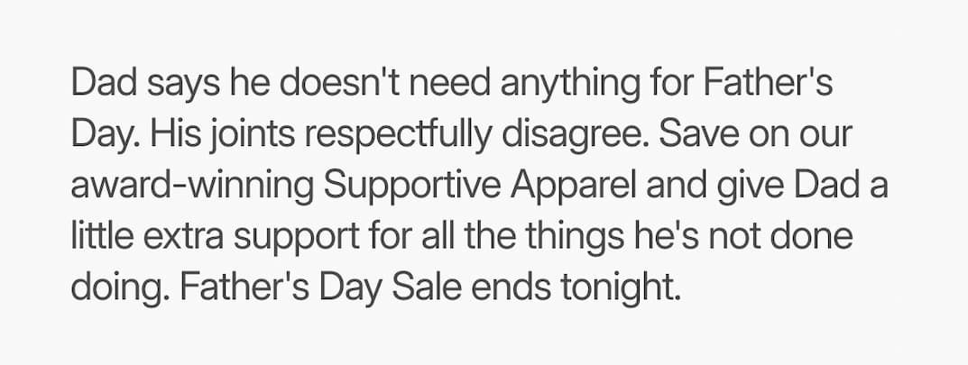 headline: Save now on our award-winning Supportive Apparel