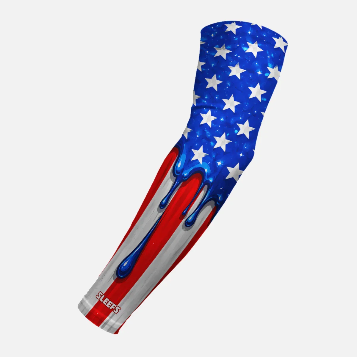 Image of USA Flag Driping Blue Arm Sleeve