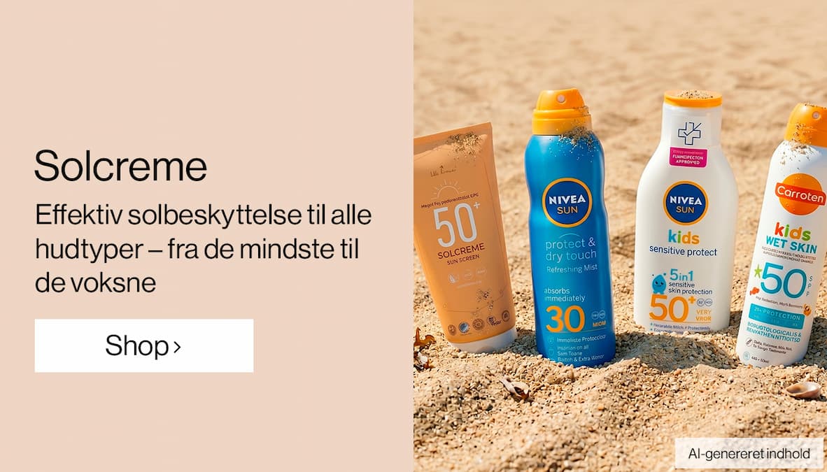 Solcreme - Effektiv solbeskyttelse til alle hudtyper - fra de mindste til de voksne