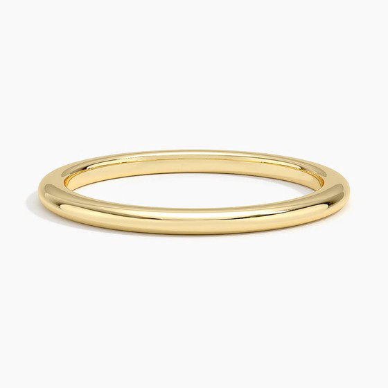14K Yellow Gold 1.5mm Comfort Fit Wedding Ring