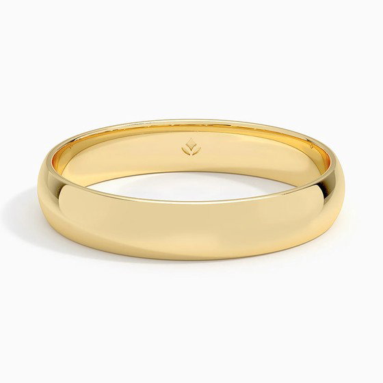 18K Yellow Gold Slim Profile 4mm Wedding Ring