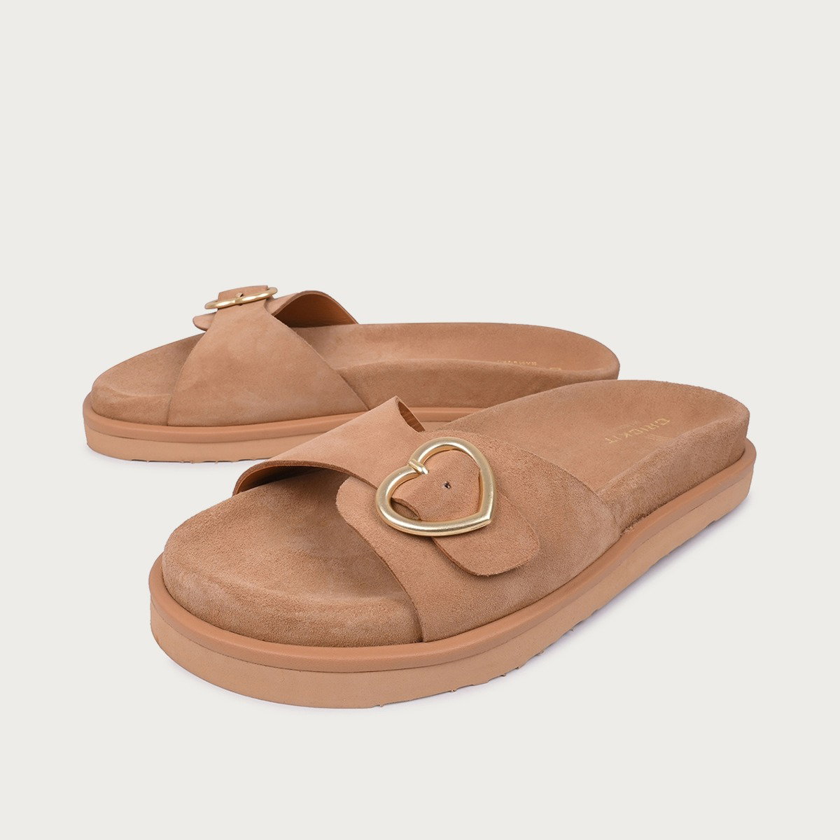 RILANA Hanf Extra Leichte Sandale aus Leder mit Wechselfußbett und flexibler Sohle