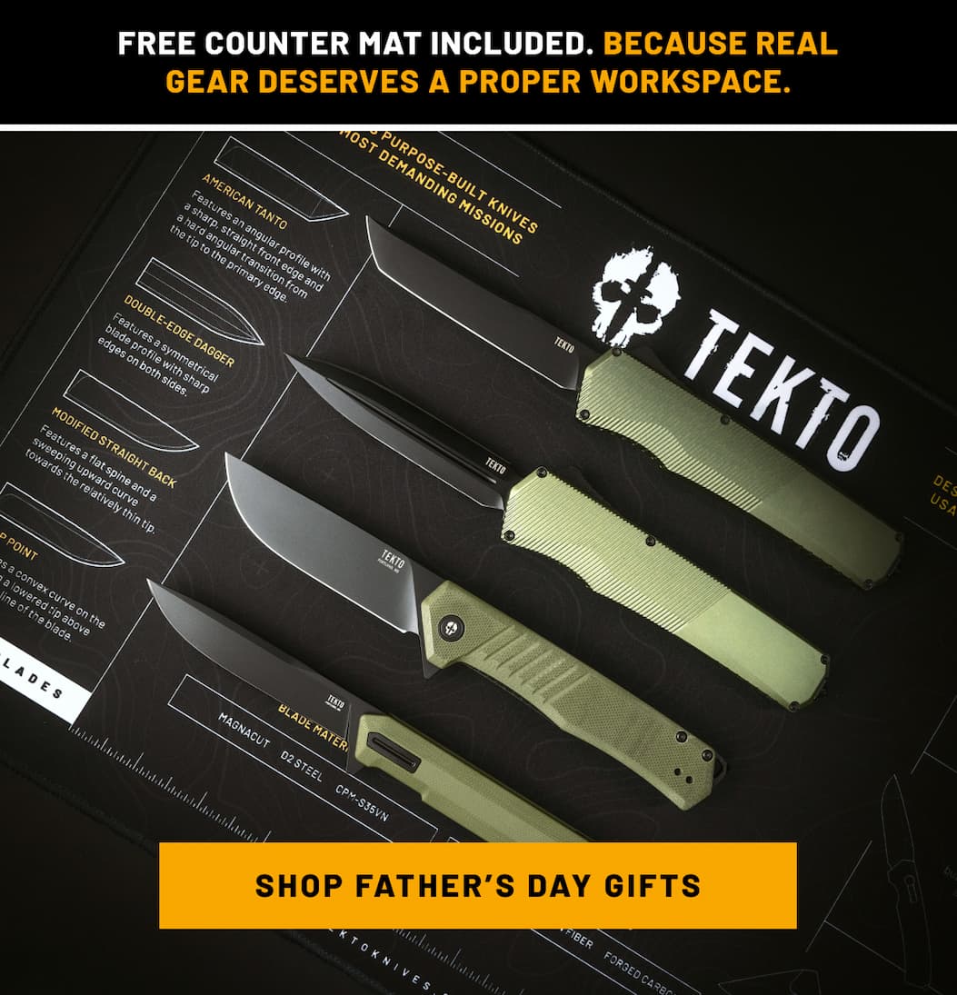Free counter mat for father's day gifts.