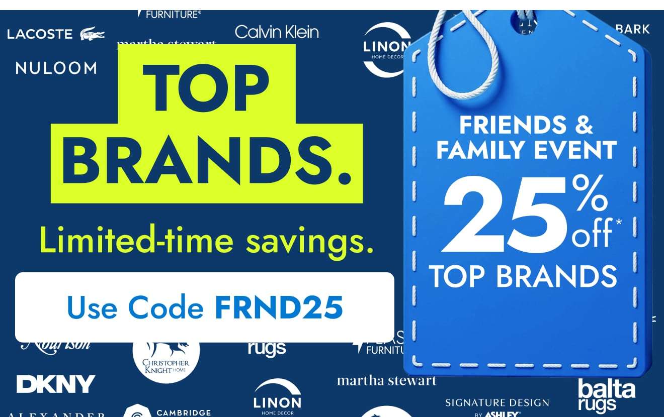 Shop the Friends and Family Event
