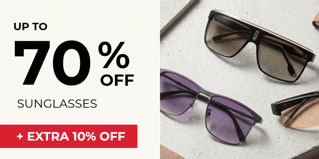 UP TO 70% OFF SUNGLASSES +EXTRA 10% OFF CODE: JUNE10
