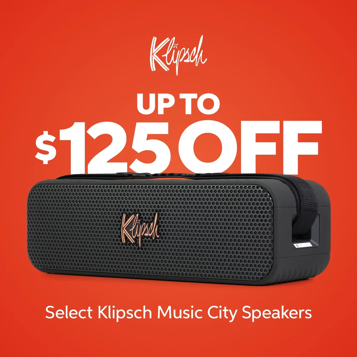 Up to $125 Off Select Klipsch Music City Speakers