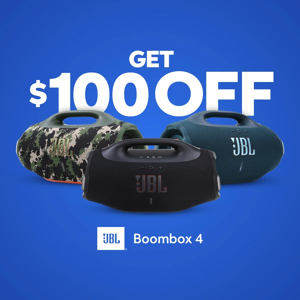 Get $100 Off JBL Boombox 4 Bluetooth Speakers