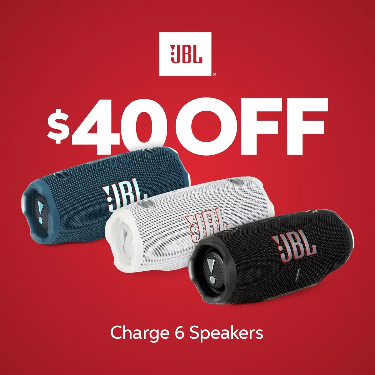 $40 Off JBL Charge 6 Speakers