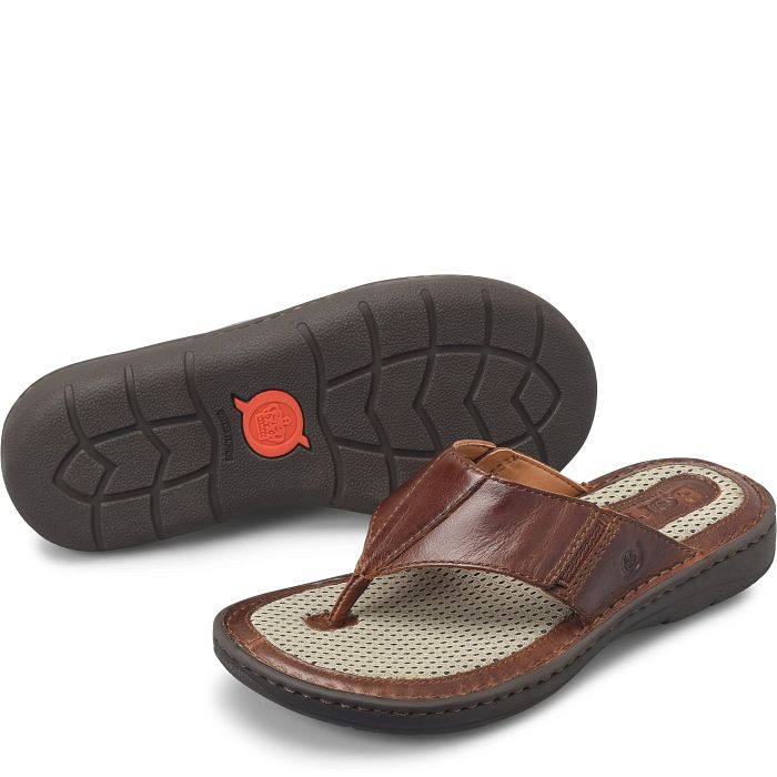Corvo II thong sandal in brown.