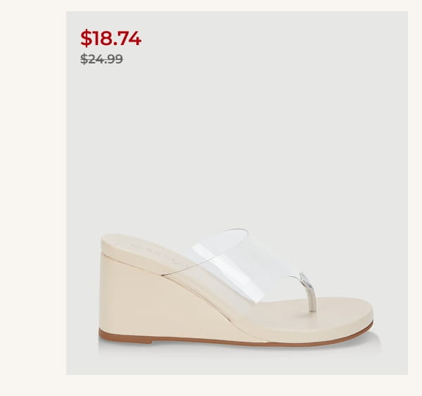 Shop Open Toe Wedge Thong Sandals