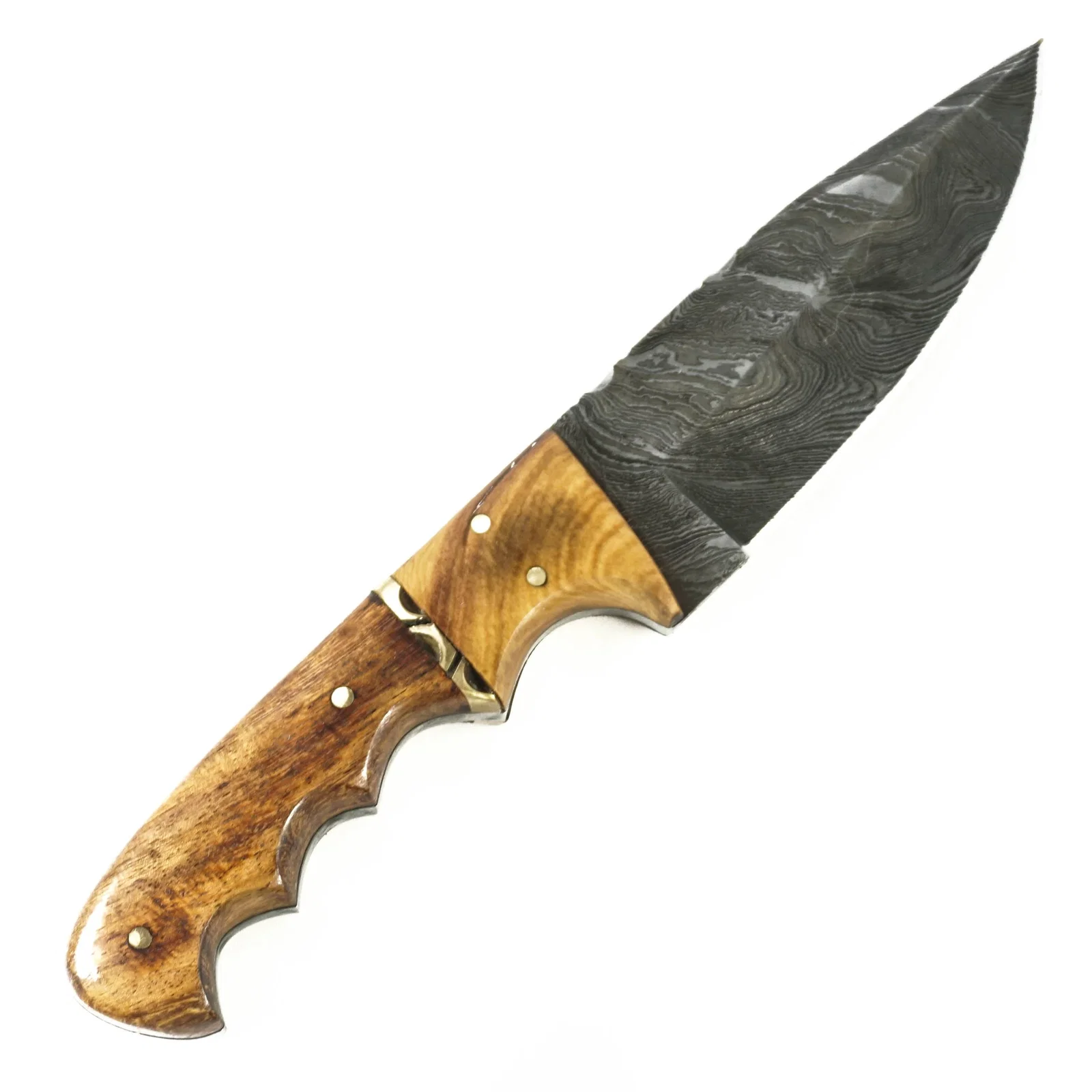 Image of Skinning Knife/ Skinner Knife- High Carbon Damascus Steel Blade- Natural