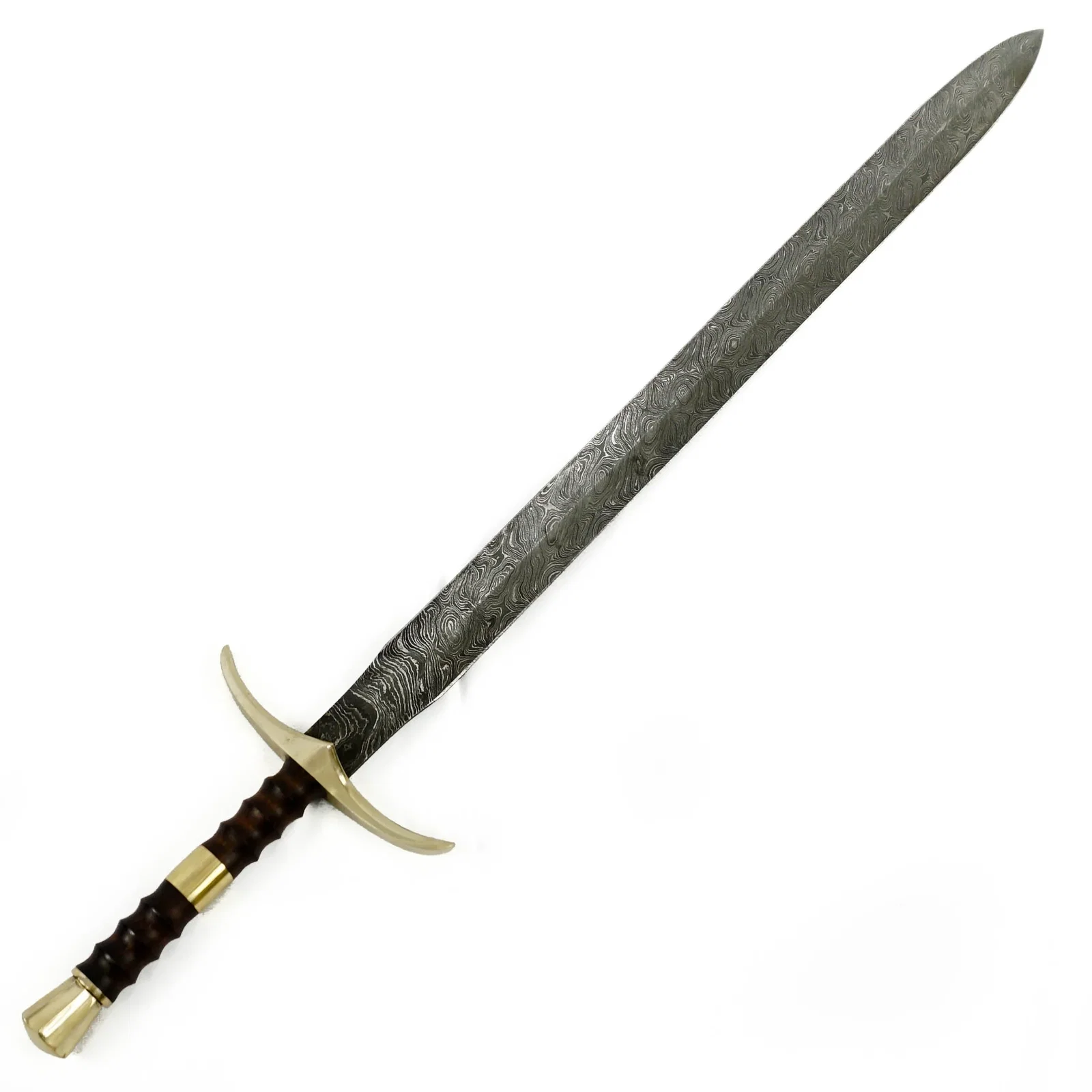 Image of Longsword/ Bastard Sword- High Carbon Damascus Steel Sword- 37"