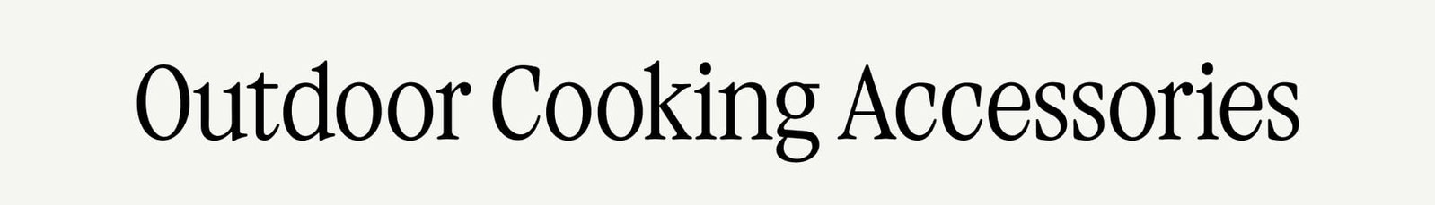 Outdoor Cooking Accessories