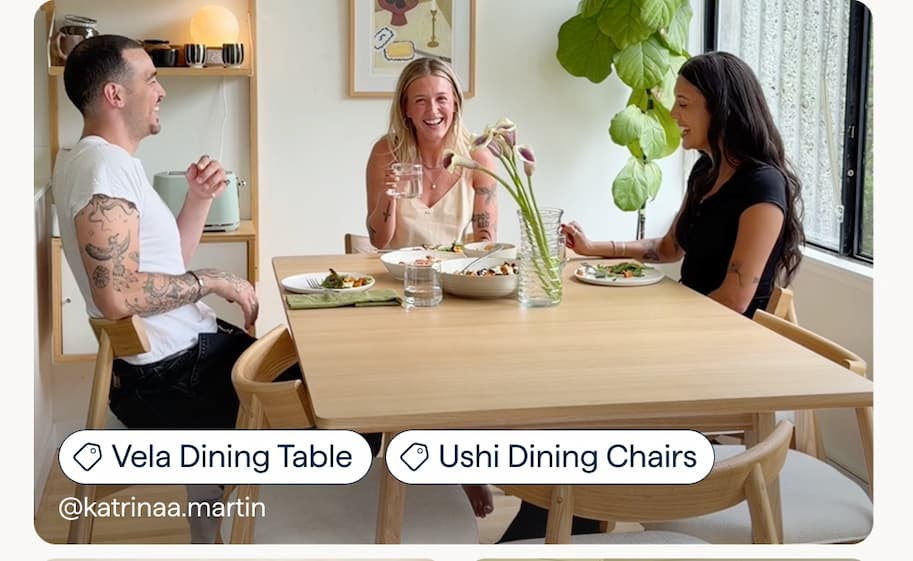 Vela Dining Table & Ushi Dining Chairs