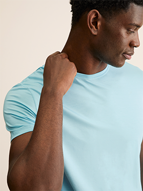 Men's Basel T-Shirt in Powder Blue