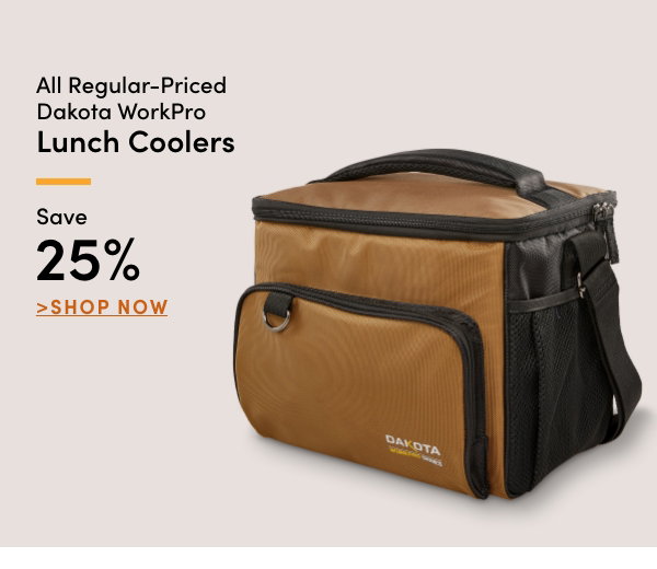 All Regular-Priced Dakota WorkPro Lunch Coolers Save 25%