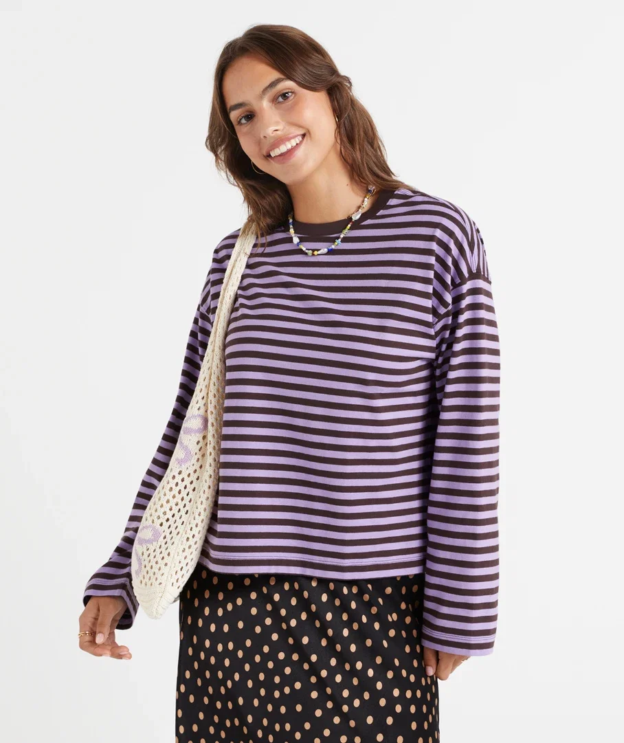AUSTRALIAN COTTON BOXY LONGSLEEVE TOP