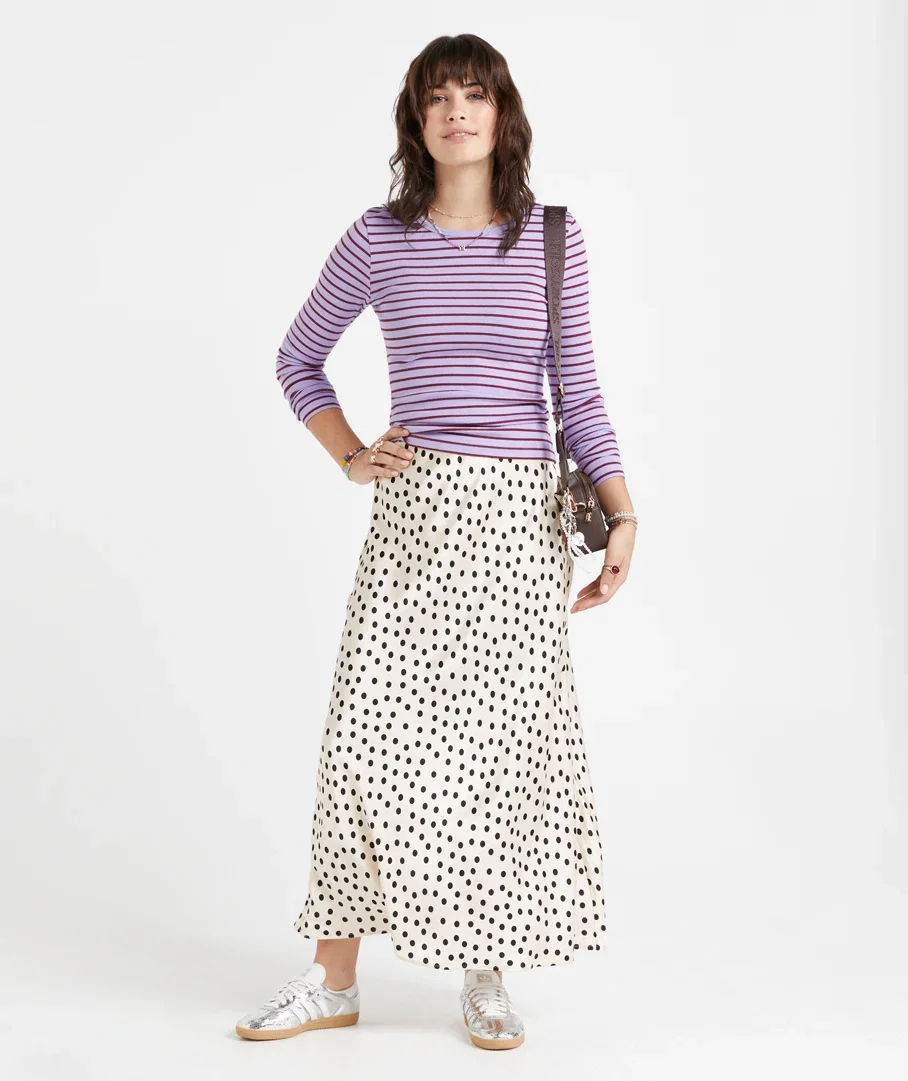 IZZY SATIN BIAS MIDI SKIRT