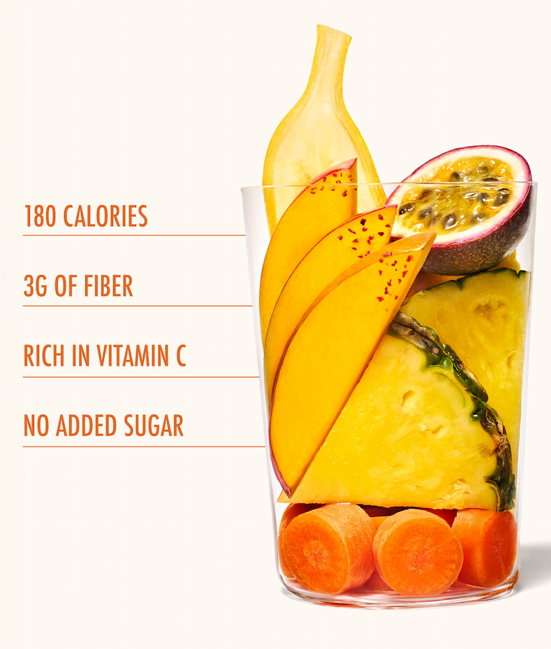 180 calories | 3g of fiber | Rich in vitamin C | No added sugar
