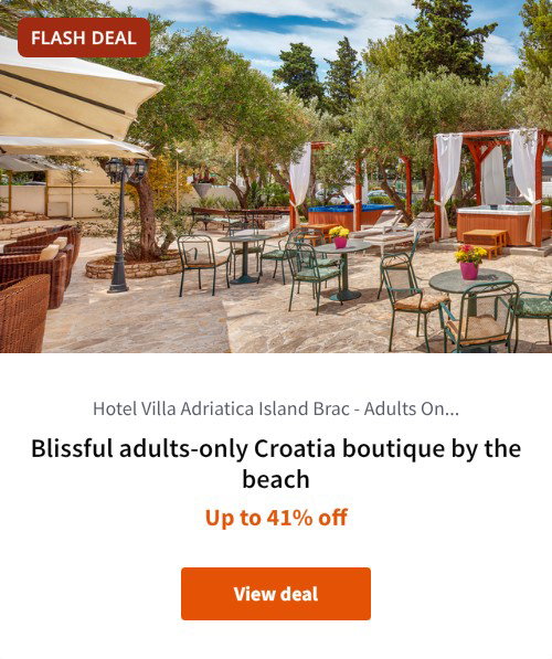 Blissful adults-only Croatia boutique by the beach