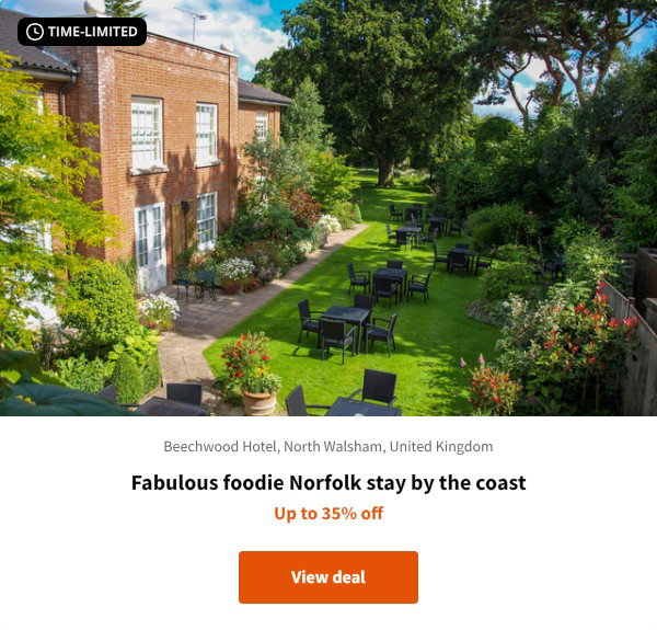 Fabulous foodie Norfolk stay by the coast