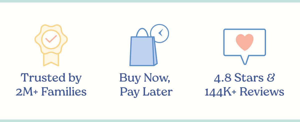 Trusted by 2M+ Families | Buy Now, Pay Later | 4.8 Stars & 144k+ Reviews
