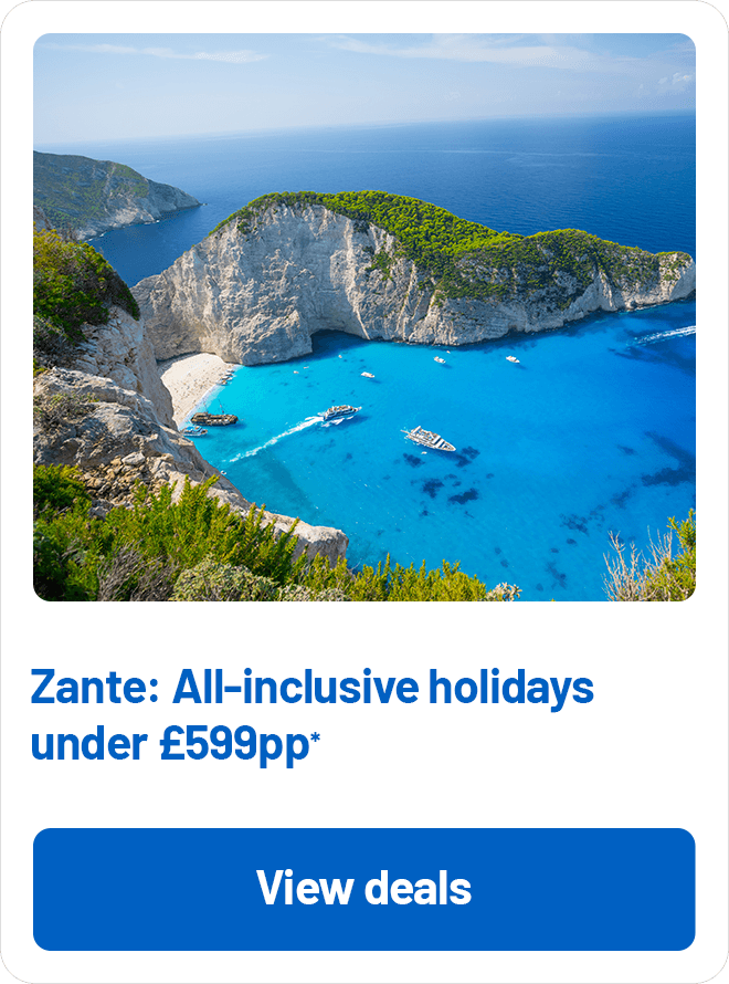 Zante: All-inclusive holidays under £599pp*