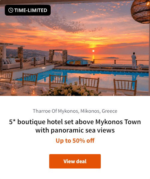 5* boutique hotel set above Mykonos Town with panoramic sea views