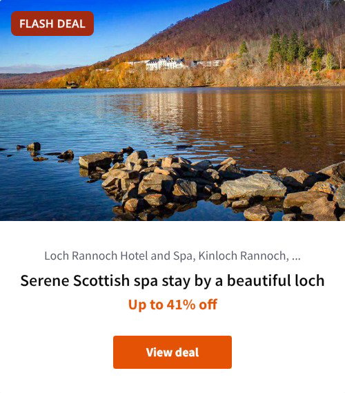 Serene Scottish spa stay by a beautiful loch