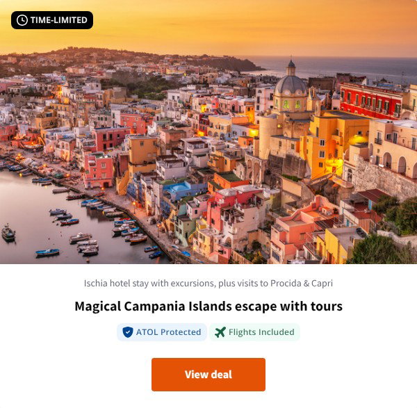 Magical Campania Islands escape with tours