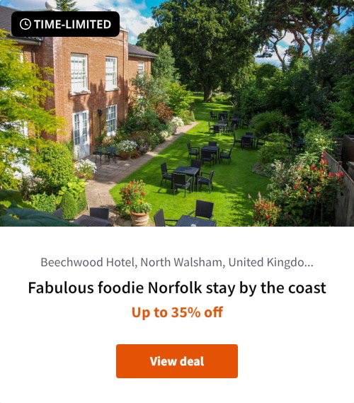 Fabulous foodie Norfolk stay by the coast
