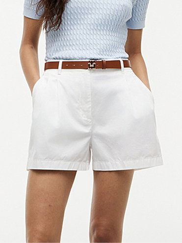 Washed Flared Chino Shorts