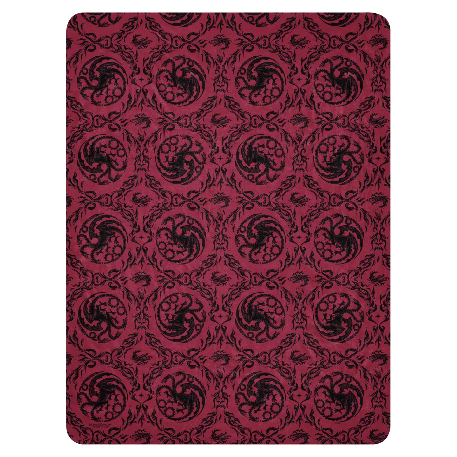 Image of House of the Dragon Sherpa Blanket Sigil of House Targaryen