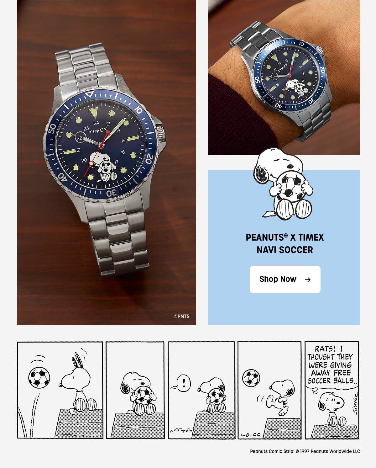 Shop Now (Peanuts x Timex Navi Soccer) - Timex