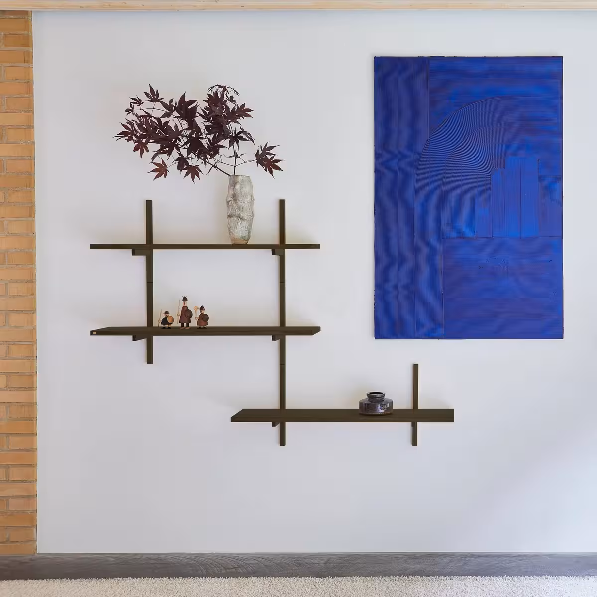 Andersen A-Light Shelf væghylde 90 x 30 cm, olivengrøn