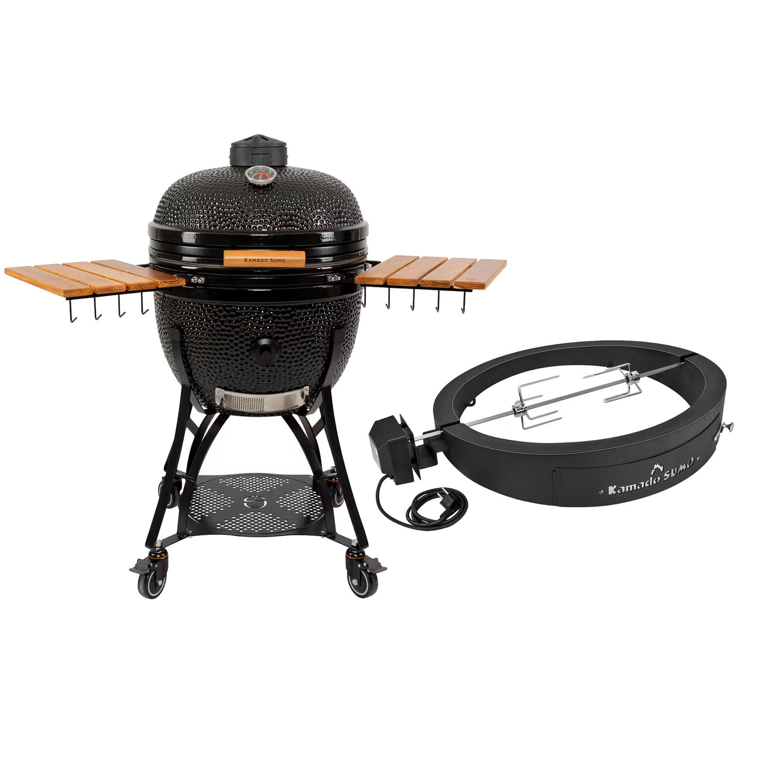  Kamado Sumo Maxi Gen 2 kamado-grill med Grillmesterens Rotisserie, grøn