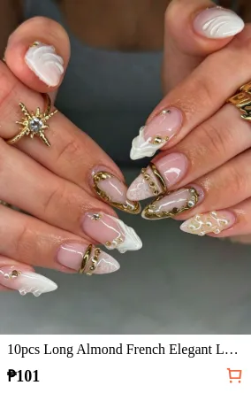 10pcs Long Almond French Elegant...