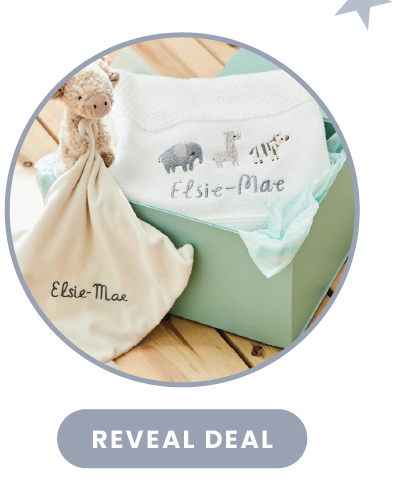 Personalised Safari Animals Blanket Gift Set