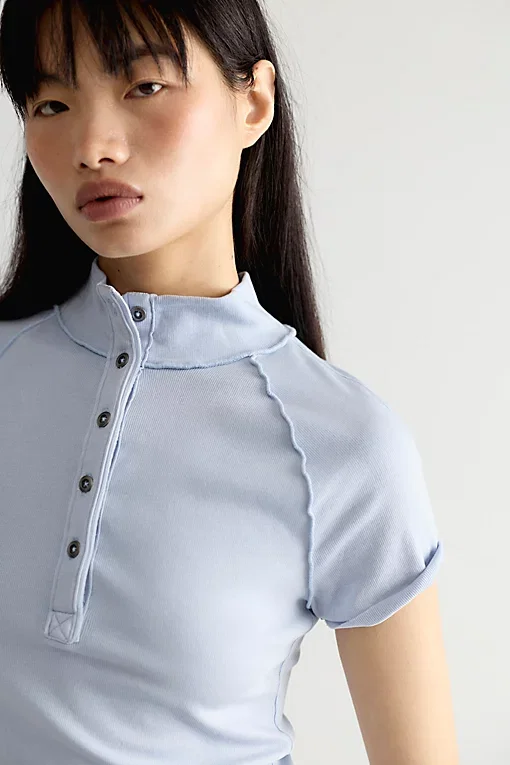 We The Free In The Clouds Henley Tee