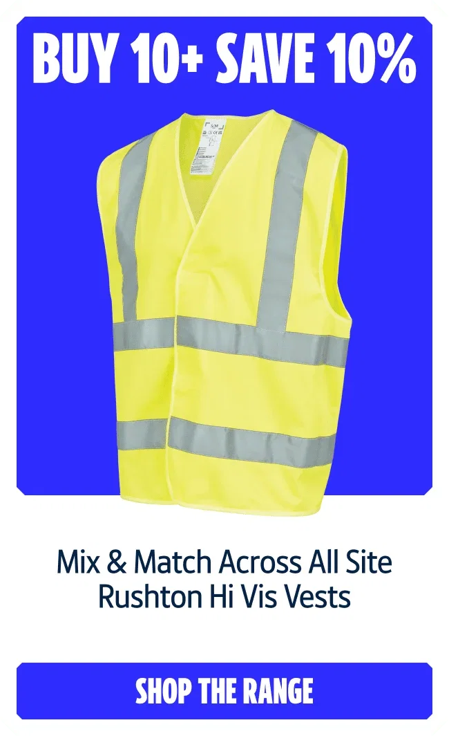 Buy 10+ Save 10%. Mix & Match Across All Site Rushton Hi Vis Vests. Shop The Range.