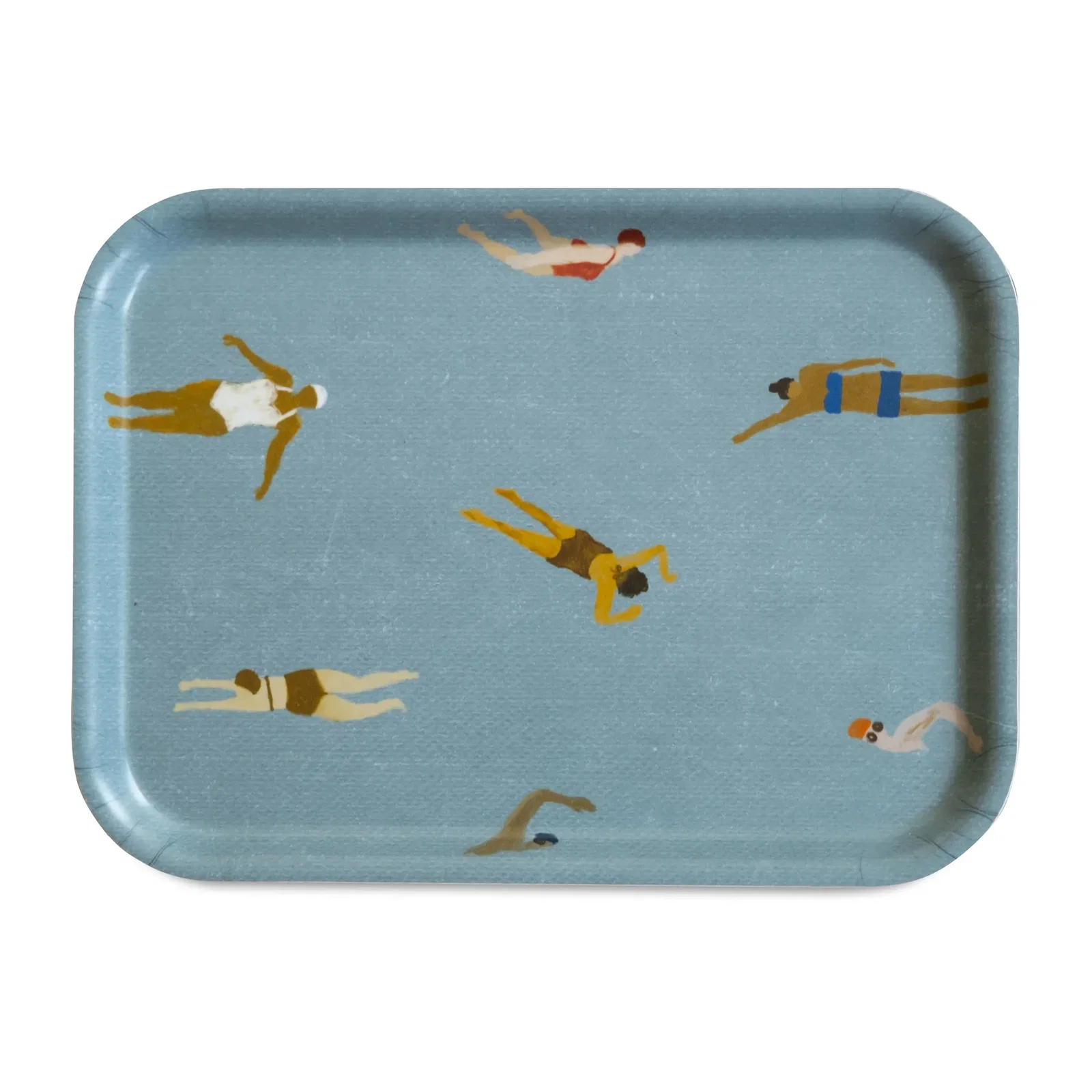 Swimmers bricka 20x27 cm Blå