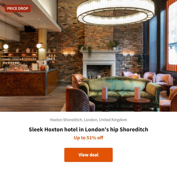 Sleek Hoxton hotel in London's hip Shoreditch
