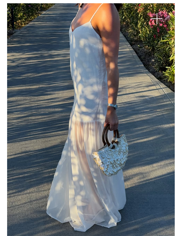 Heavenly Linen Maxi Dress — White