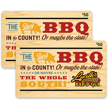 Lucille's Smokehouse Bar-B-Que Two Restaurant $50 eGift Cards ($100 Value)