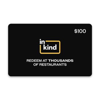 inKind One eGift Card, Thousands of Restaurants ($100 Value)