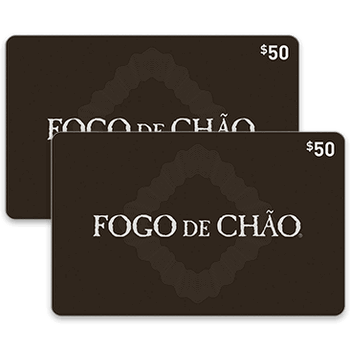 Fogo de Chao Brazilian Steakhouse Two Restaurant $50 eGift Cards ($100 Value)